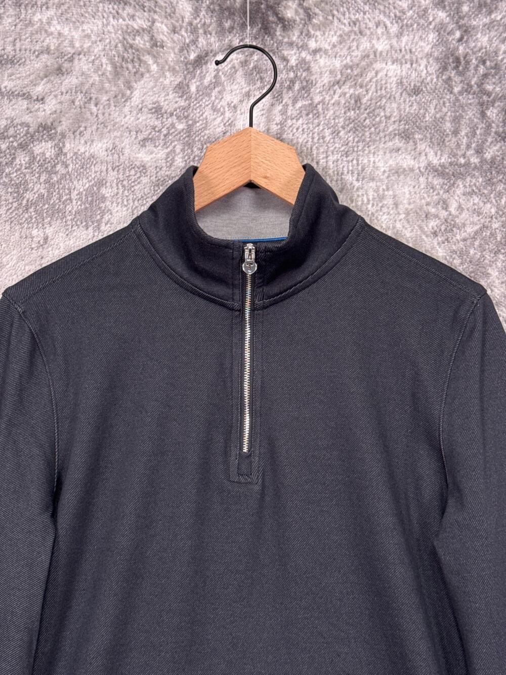 Twillory Sweater Small Mens Performance Quarter Zip 1/4 Gray Pullover